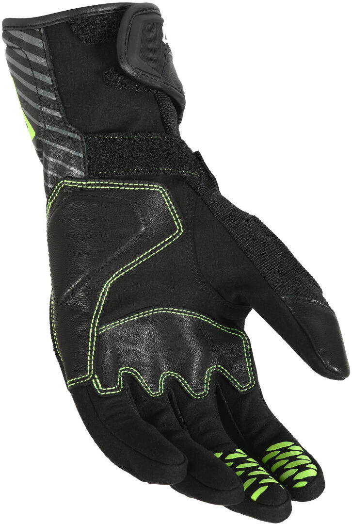 Macna Tempo perforerede motorcykelhandsker sort/gul L Figur 2