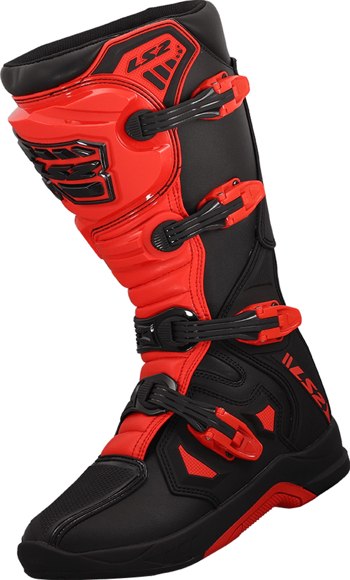 LS2 Raptor Botas de motocross negro/rojo 46 Figura 1