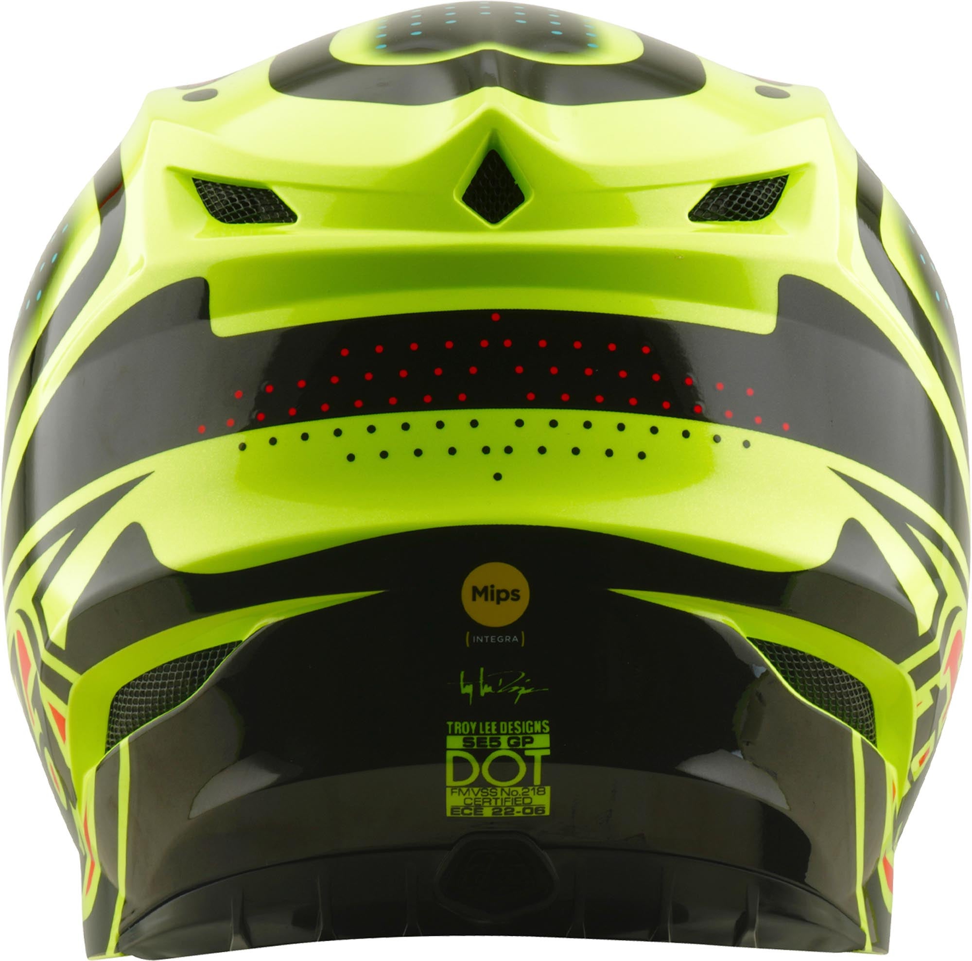 Side view of Troy Lee Designs SE5 Polycarbonate MIPS The Line Motocross Helmet