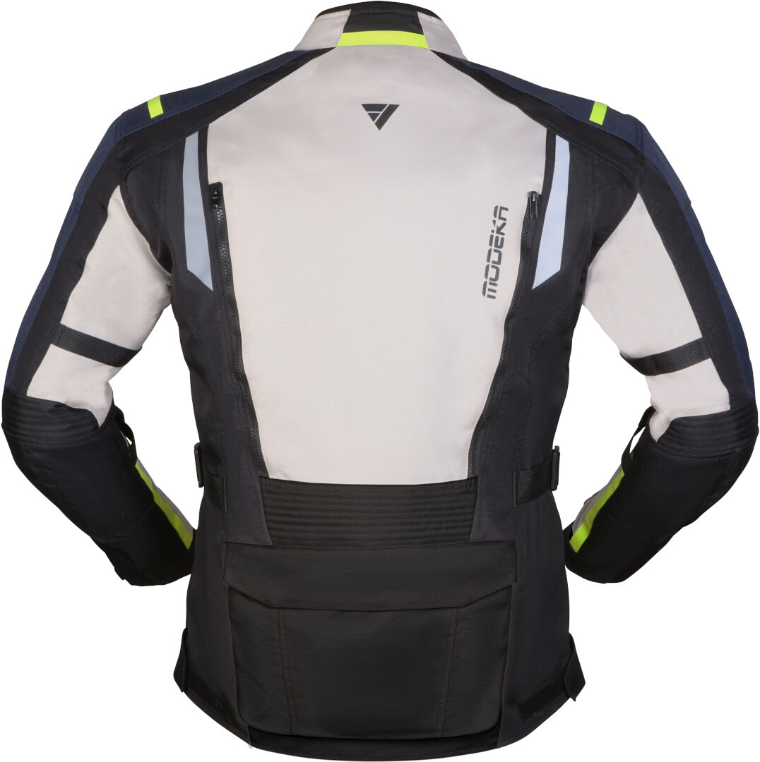 Modeka Varus wasserdichte Motorrad Textiljacke hellgrau/blau 3XL Abbildung 2