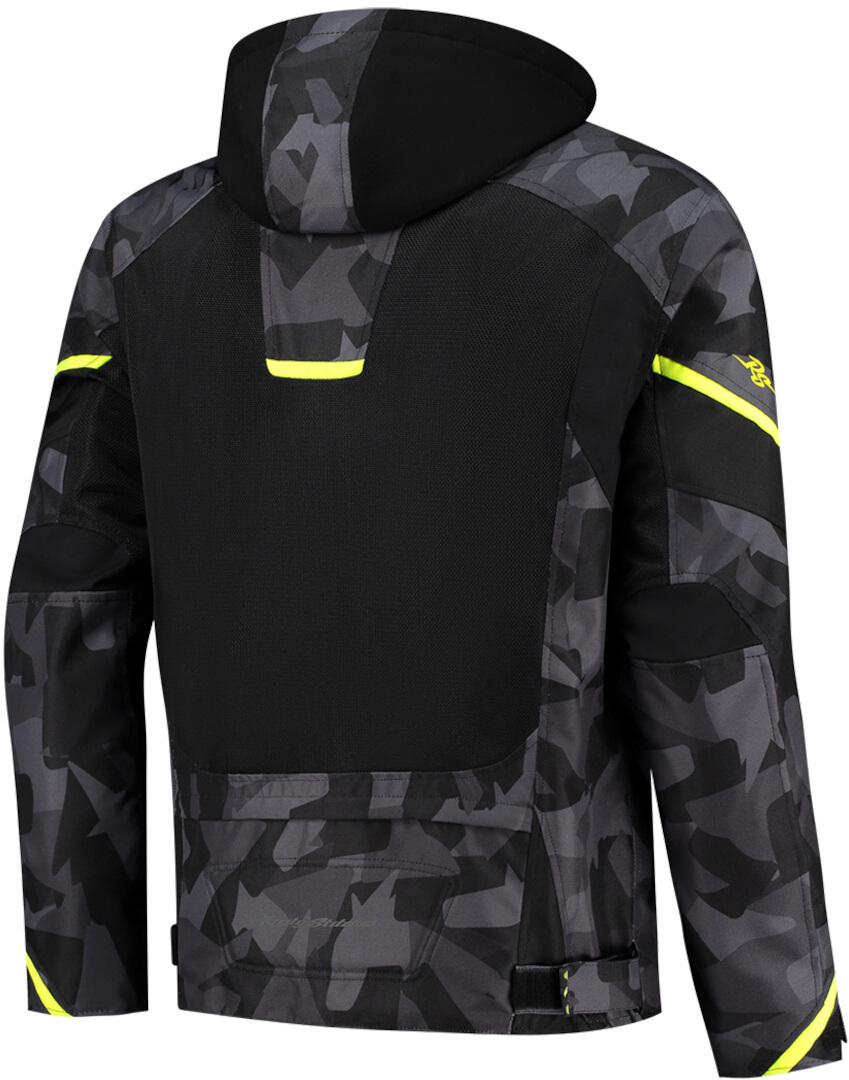 Rusty Stitches Carlo Motorrad Textiljacke schwarz/grau/fluo-gelb M Abbildung 2