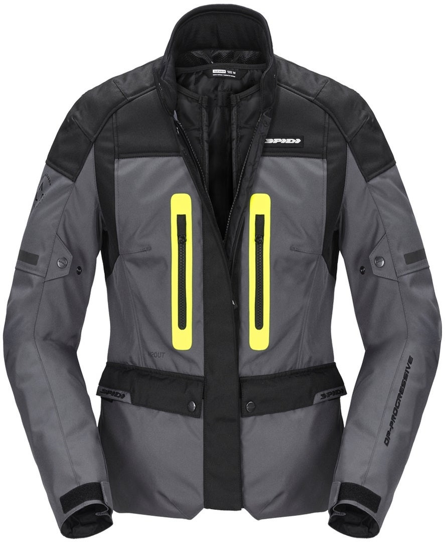 Spidi Traveler 3 H2Out Damen Motorrad Textiljacke schwarz/grau/gelb 3XL Abbildung 1