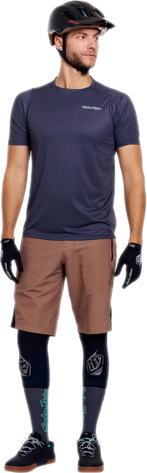 Troy Lee Designs Skyline Pro Mono Short Sleeve Bicycle Jersey carbon/blue L Figure 9