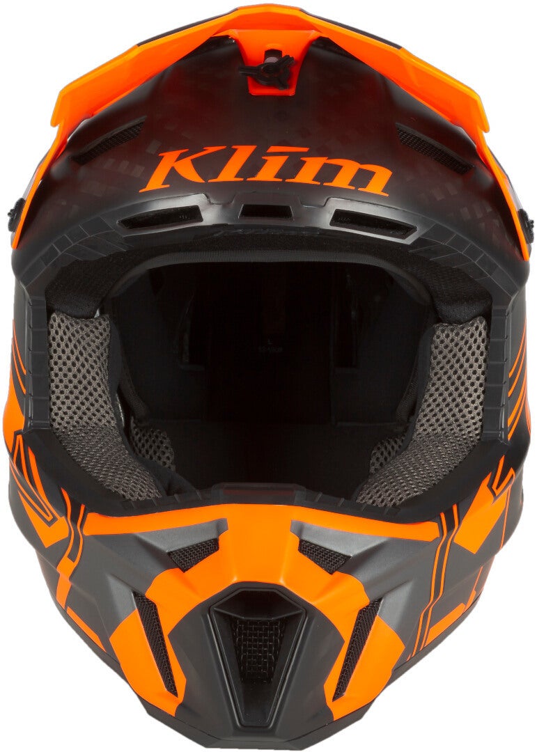 Klim F3 Carbon Pro Ascent Snowmobile Helmet black matt/orange XXXL (64/65) Figure 5