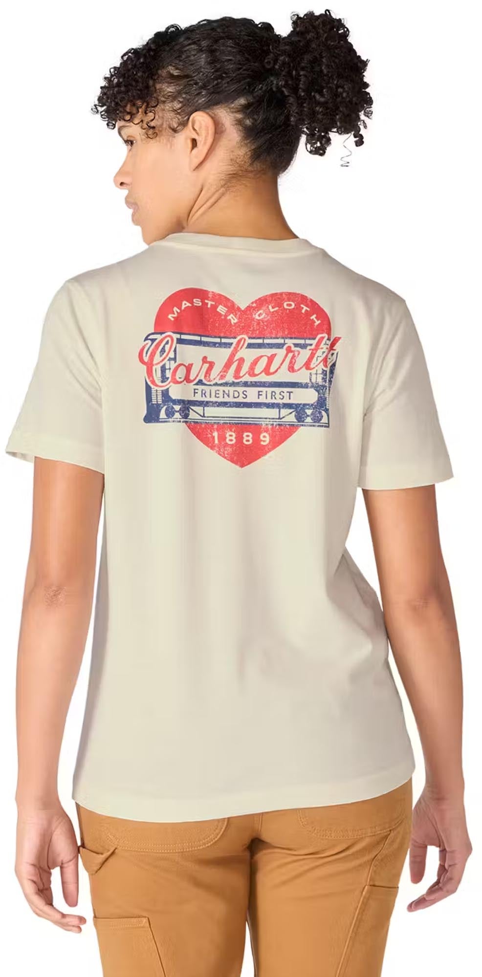 Carhartt Irvine Relaxed Heritage Heart 女士T恤 米色 S 图2
