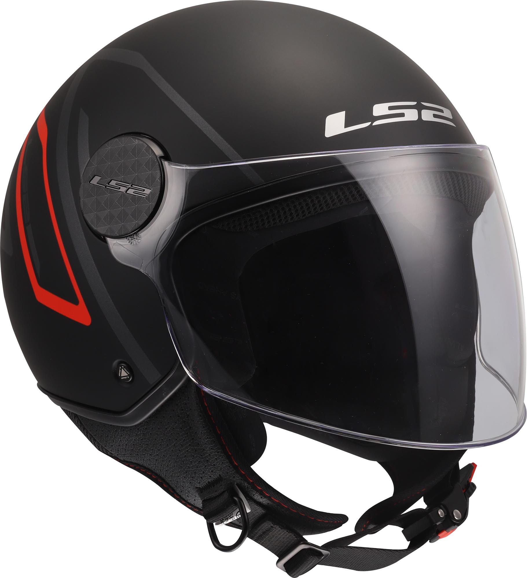 LS2 OF558 Sphere Lux II Minim Open-Face Helmet black/red XXL (63/64) Figure 8