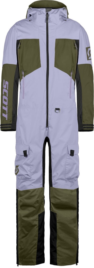 Scott Back-X Dryo 2024 Dames eendelig sneeuwscooterpak lichtpaars/groen M Figuur 1