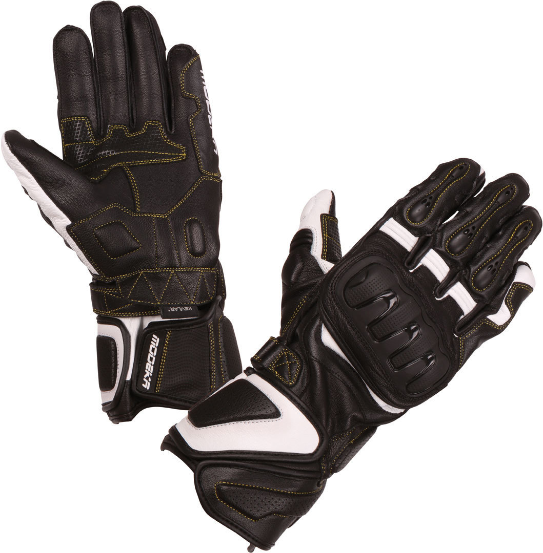 Modeka Daren Motorcycle Gloves black/white 8 Figure 1