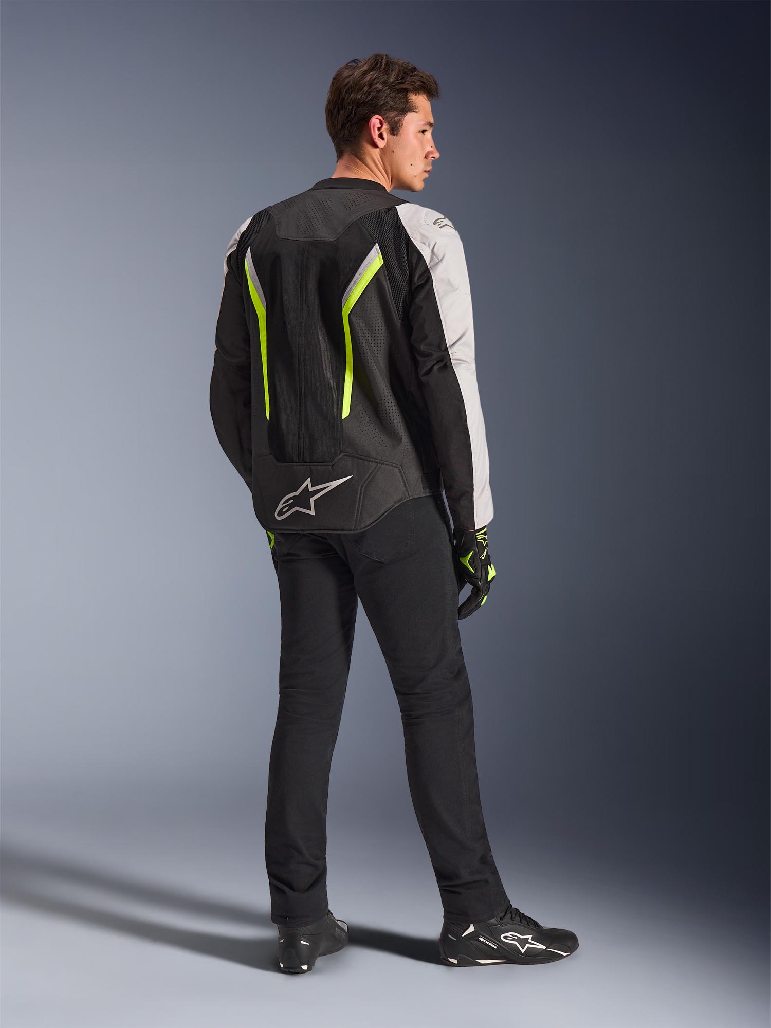 Alpinestars AST V3 Air Veste textile de moto perforée Noir/argent/jaune 4XL Figure 8