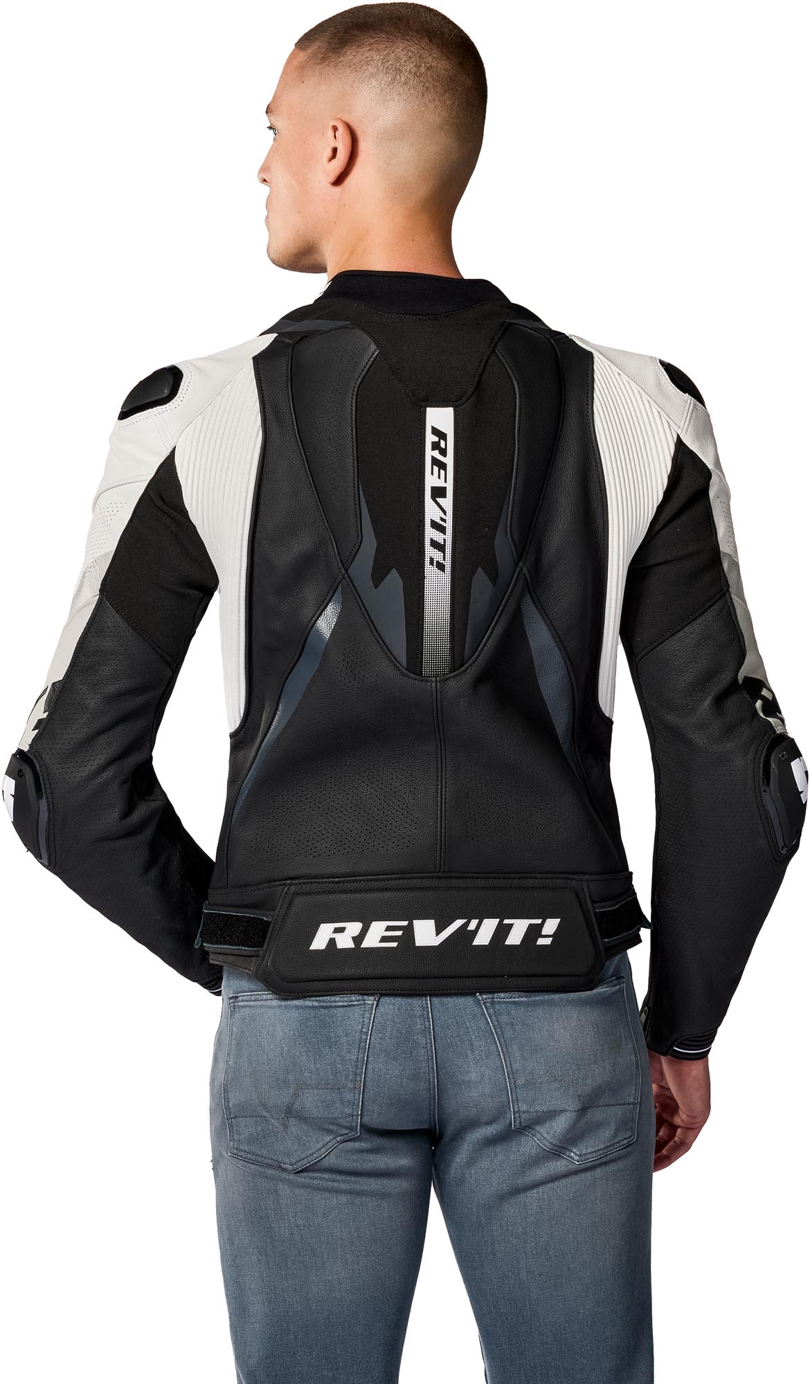 Revit Hyperspeed 3 Pro Veste en cuir moto Noir/Blanc 56 Figure 5