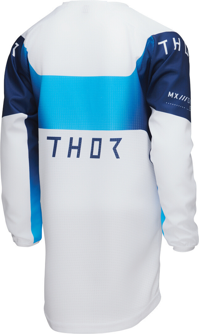 Thor Launchmode Storm Motocross trøje til børn hvid/blå S Figur 3