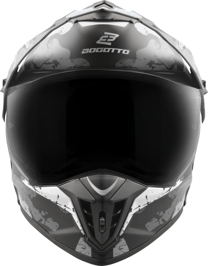 Bogotto FG-601 Sniper Enduro hjelm i glasfiber sort mat/grå S Figur 7