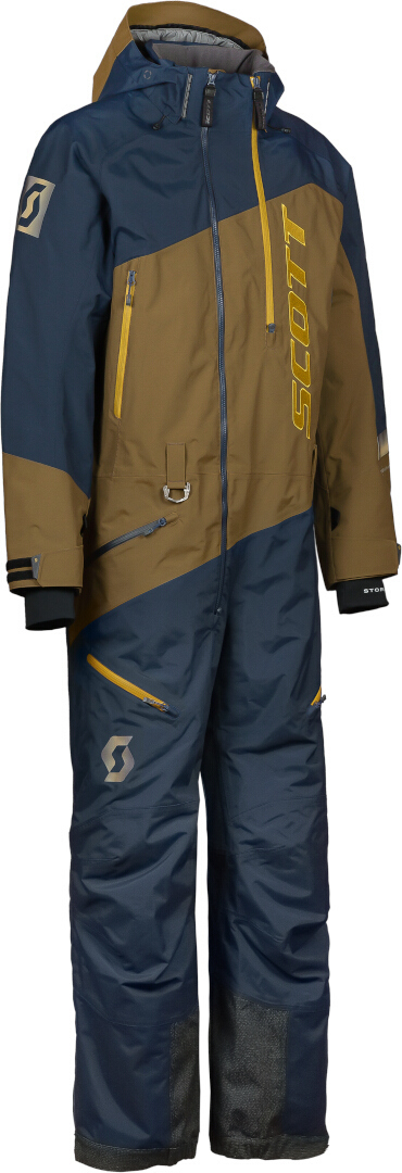 Scott DS Shell Dryo 2023 One Piece Snowmobile Suit Brown/dark blue S Figure 3