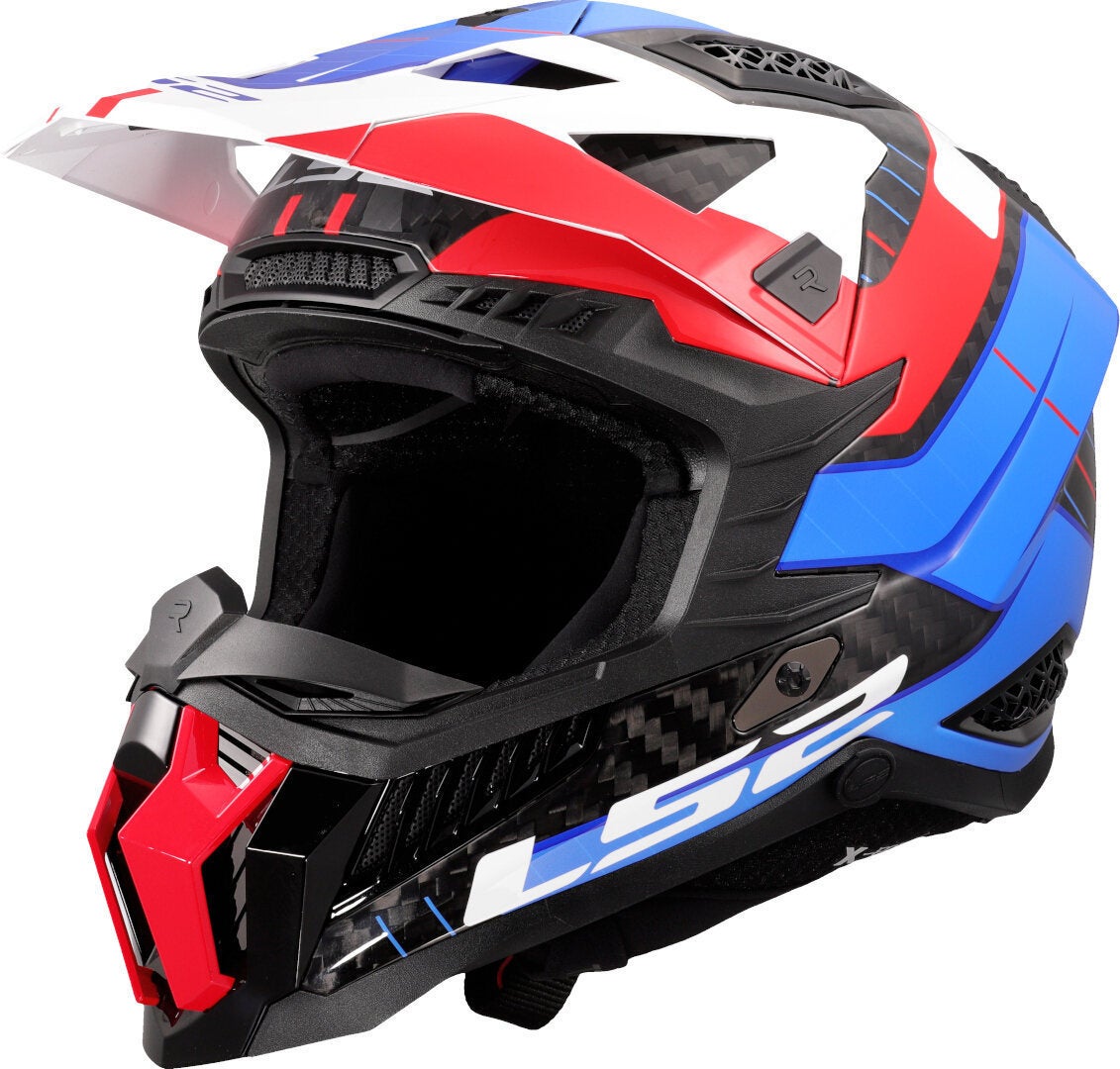 LS2 MX703 X-Force Galuo Carbon Motocross Helmet white/red/blue M (57/58) Figure 1