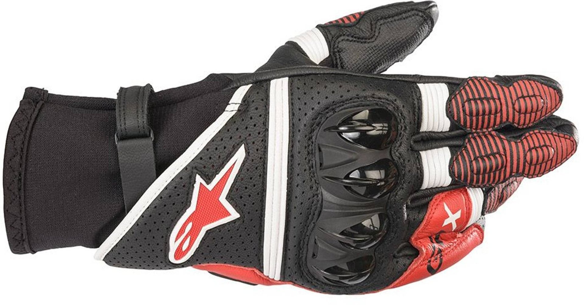 Alpinestars GP X V2 Motorcycle Gloves black/white/red M Figure 1