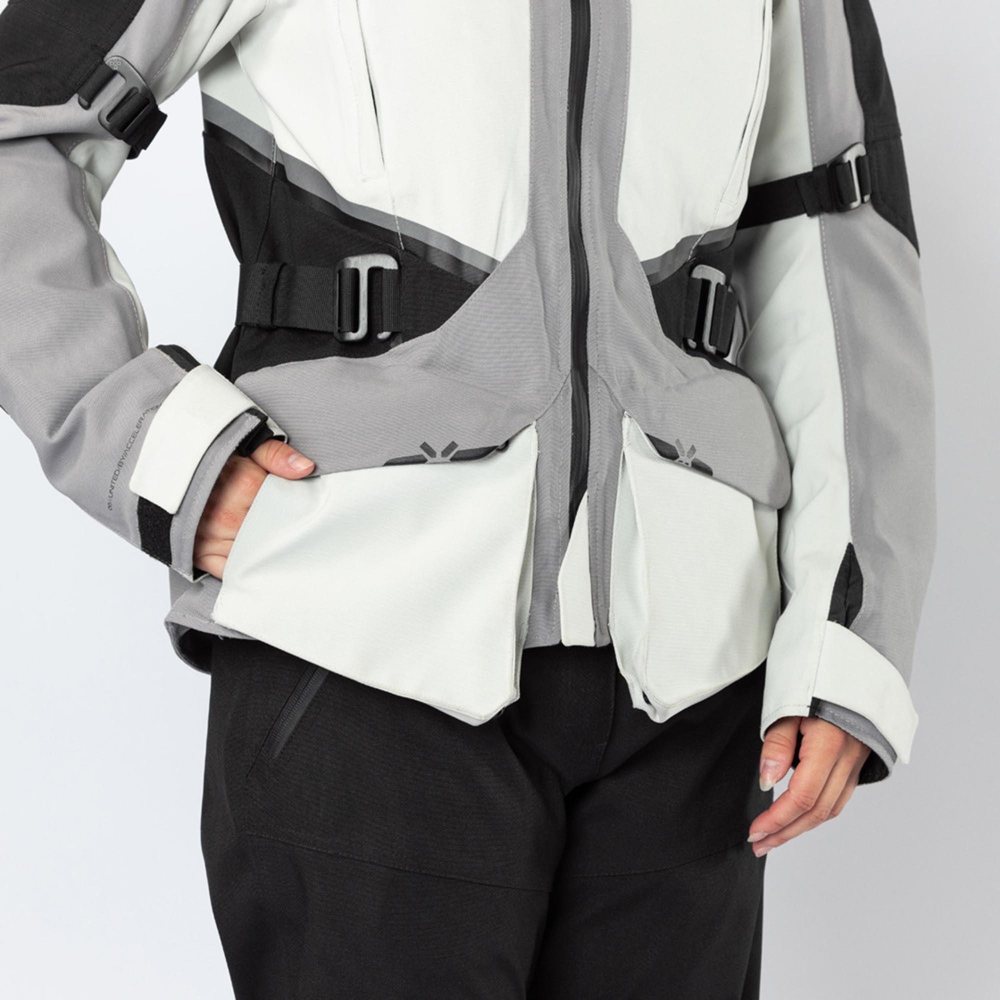 IXS Tourster-STX 1.0 imperméable dames moto textile veste Gris clair 3XL Figure 3