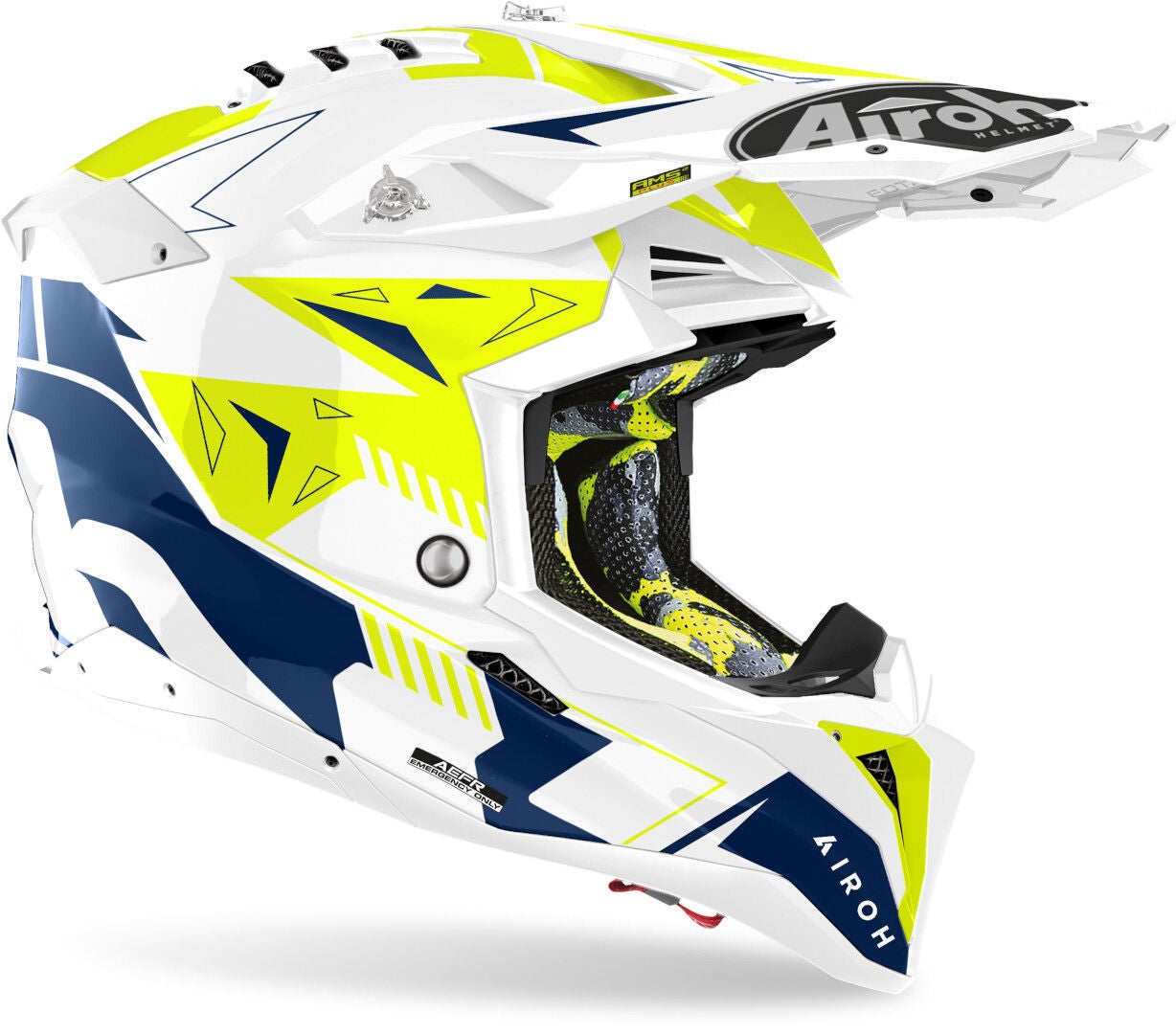 Airoh Aviator 3 Spin Casco Motocross giallo/blu L (59/60) Figura 2