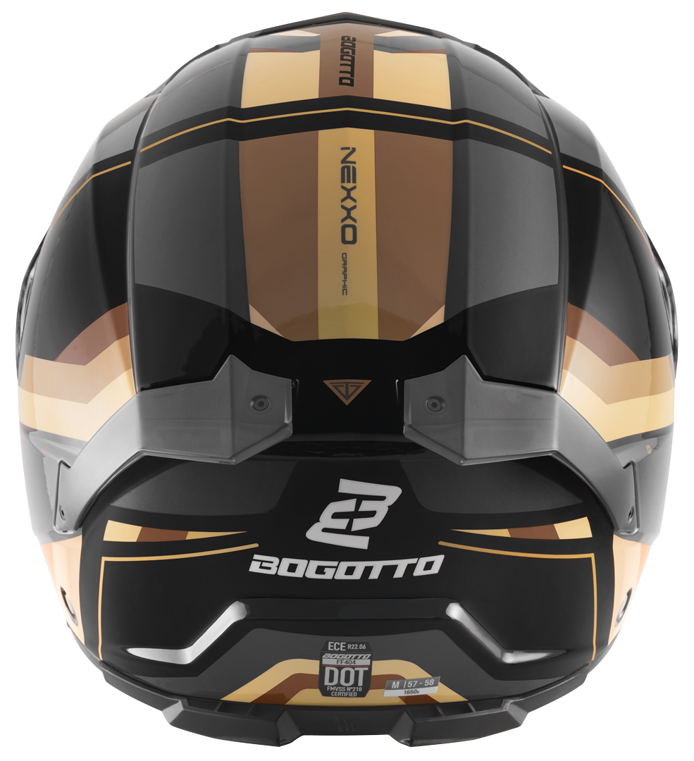 Bogotto FF404 Ezion Flip-Up Hjälm Svart matt/brun XS Figur 6