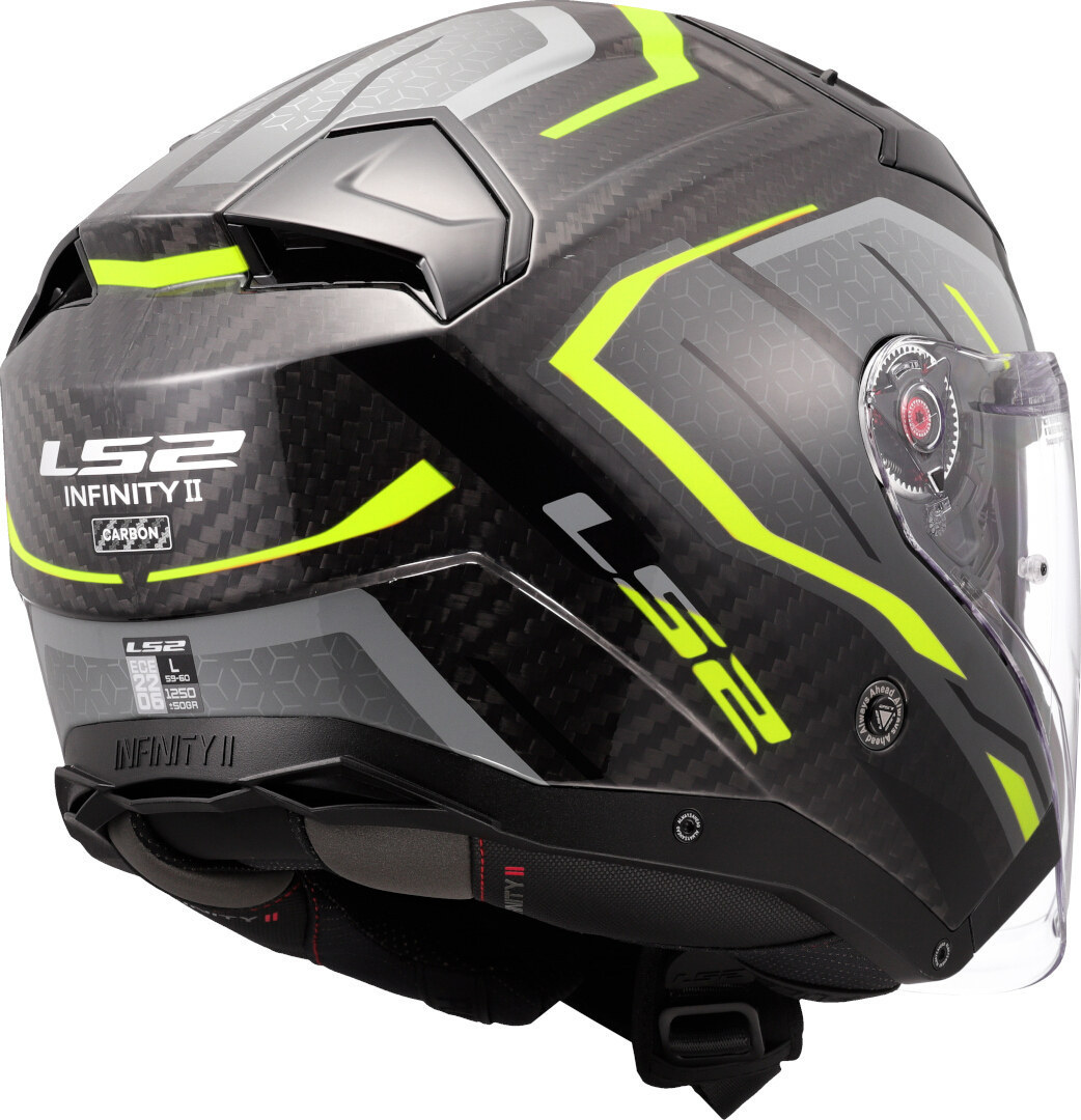 LS2 OF603 Infinity II Carbon Urus Cască cu reacție Carbon/Galben Neon M (57/58) Figura 5