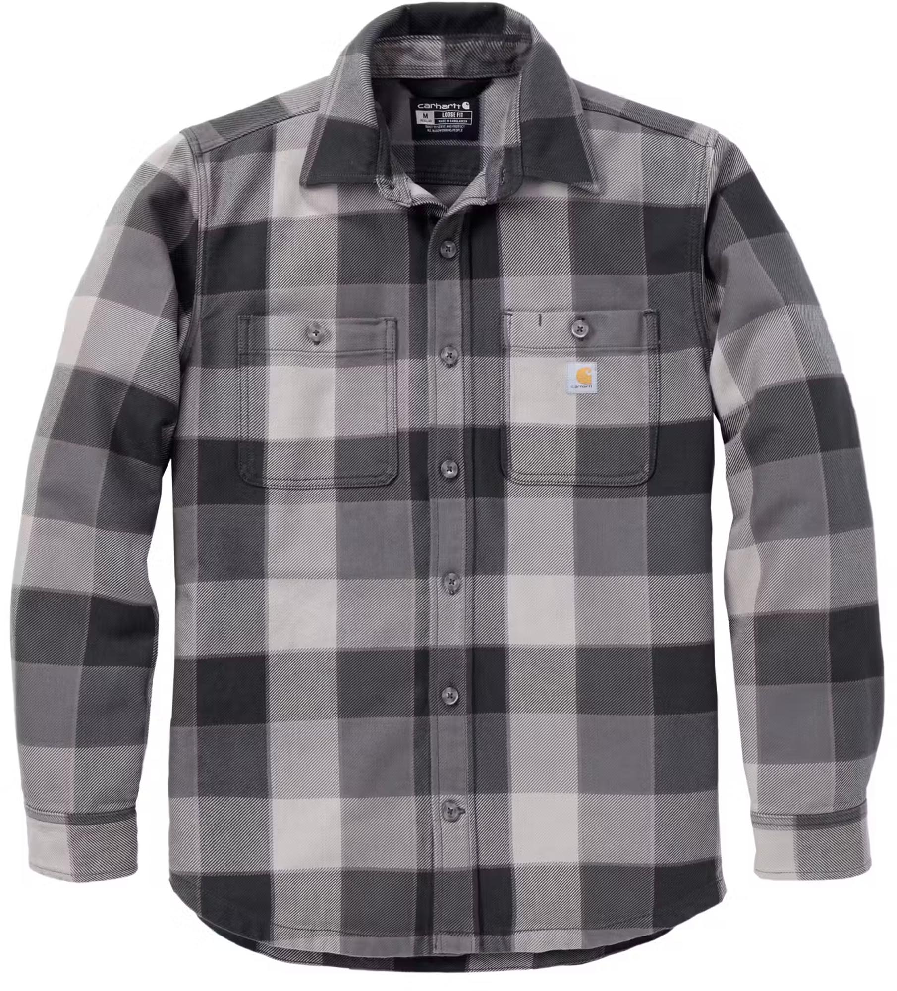 Carhartt Everett Loose LS Plaid Camicia grigio/bianco S Figura 1