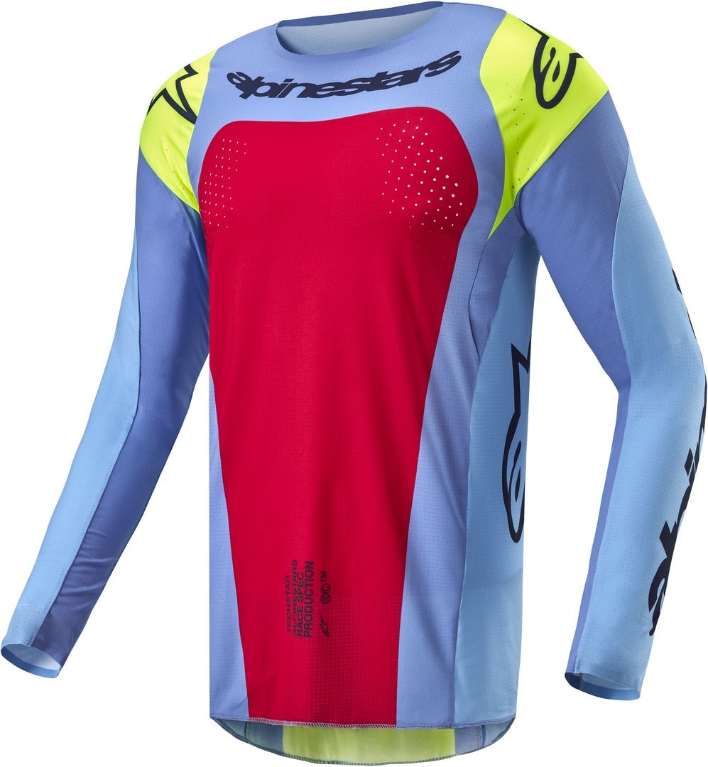 Alpinestars Men's Light Blue/Red Techstar Ocuri Motocross Jersey