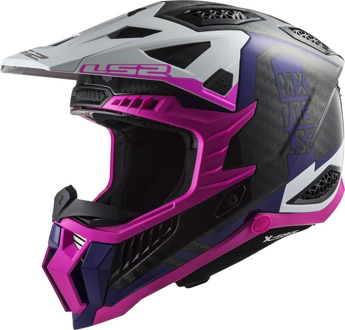 LS2 MX703 X-Force Victory Carbon Casco Motocross nero/rosa XL (61/62) Figura 1