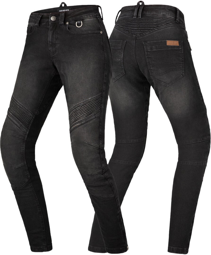 SHIMA Jess Damer Motorcykel Jeans Sort 28 L32 Figur 3