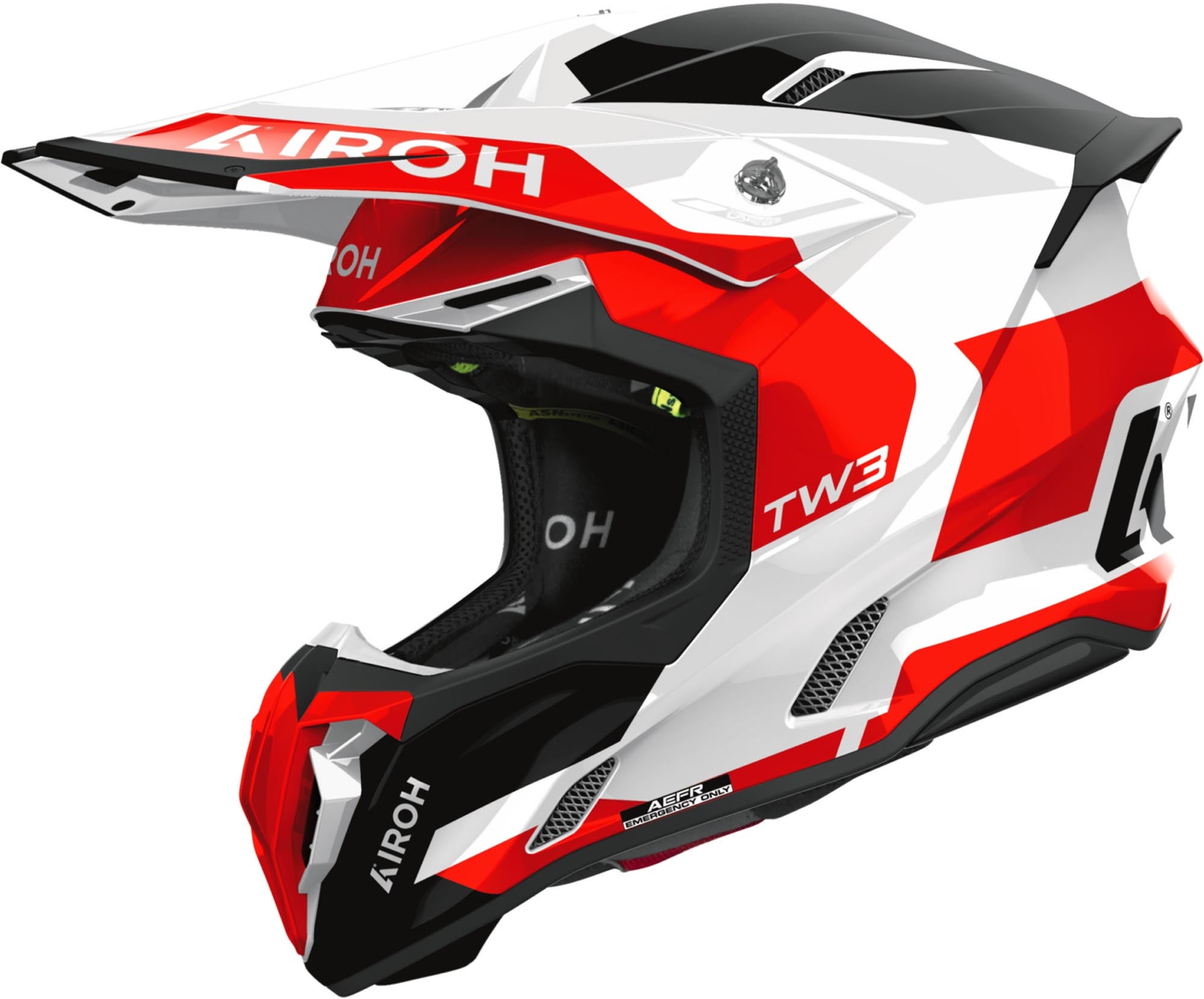 Airoh Twist 3 Fancy Kask motocrossowy biały//czerwony L (59/60) Rysunek 1