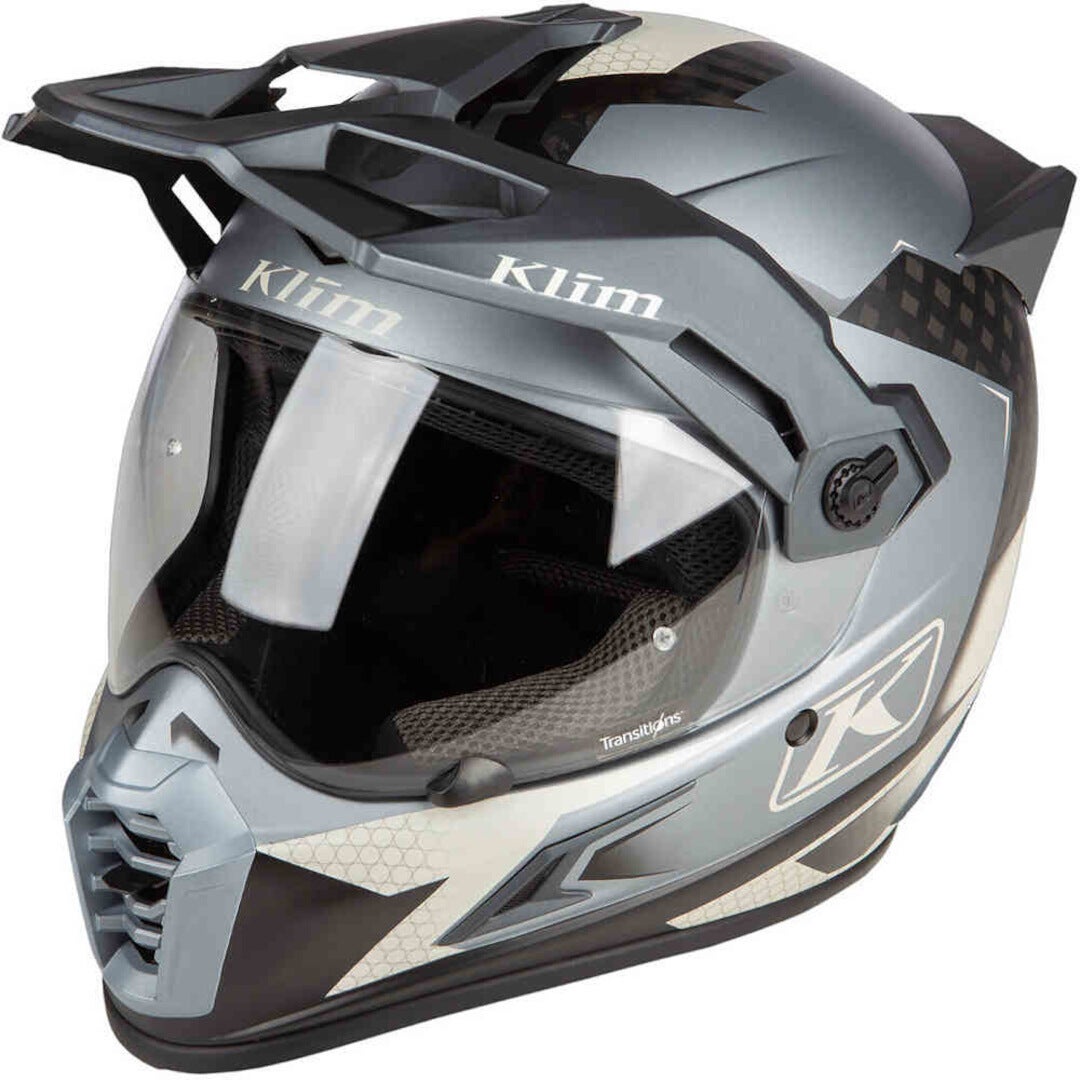 Klim Krios Pro Charger ECE/DOT Carbon Enduro hjelm grå/sort M (57/58) Figur 1