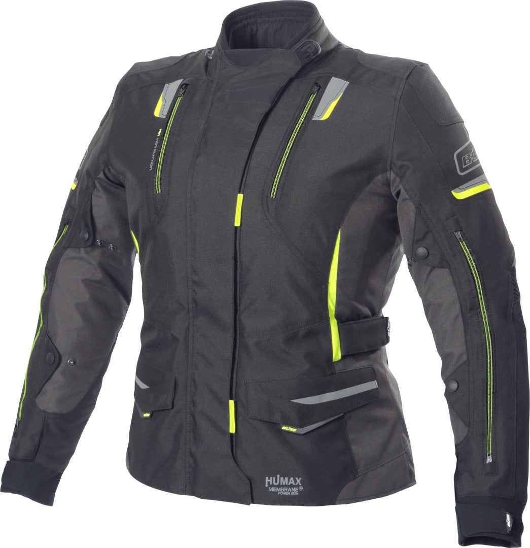 Büse Jana Damen Motorrad Textiljacke schwarz/grau/gelb 40 Abbildung 1