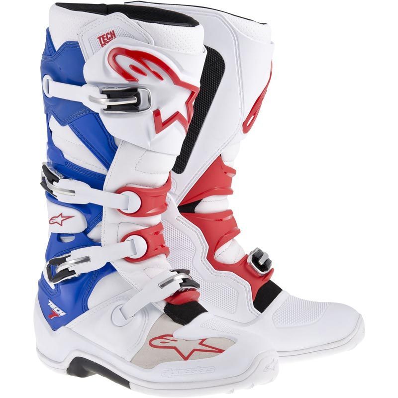 Alpinestars Tech 7 Motocross Boots white/red/blue 9 (43) Figure 1