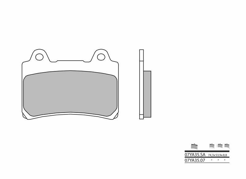 Brembo S.p.A. Plăcuțe de frână din metal sinterizat pe stradă - 07YA35SA Figura 2