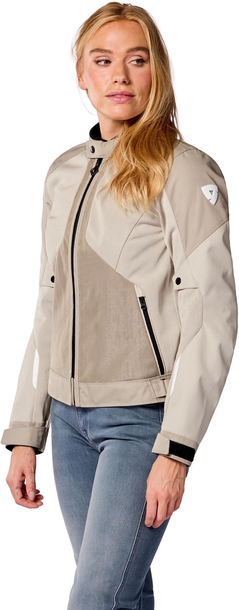 Side view of Revit Torque 3 Backprint H2O waterproof Ladies Motorcycle Textile Jacket