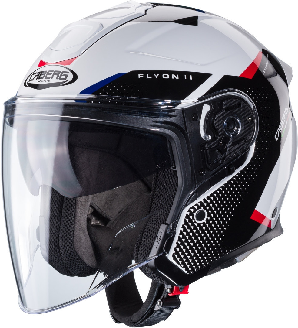 Caberg Flyon II Boss Jethelm weiß/schwarz/rot L (59/60) Abbildung 1