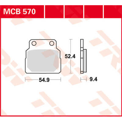 TRW Lucas Bremsbelag MCB570 Figur 1