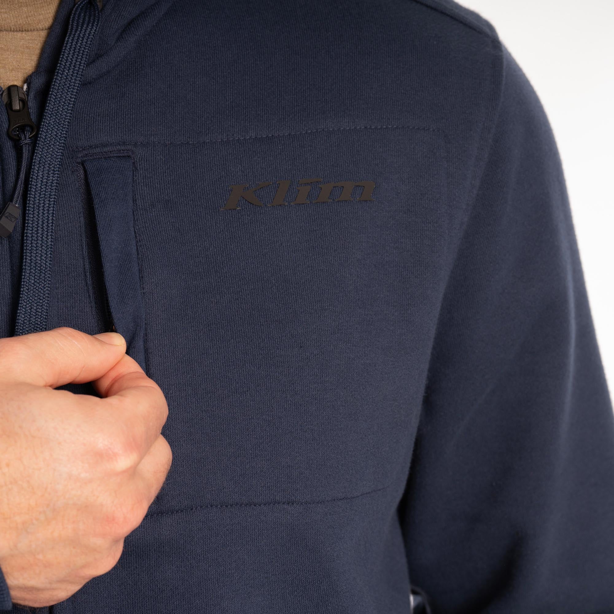 Klim Gunnison Cappuccio con zip blu M Figura 5