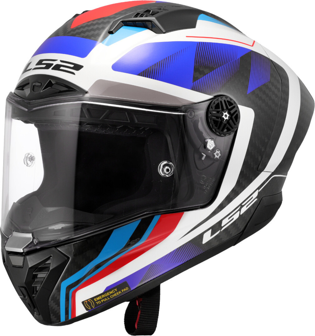 LS2 FF805 Thunder GP Raute Carbon Casco blanco/azul/rojo M (57/58) Figura 1