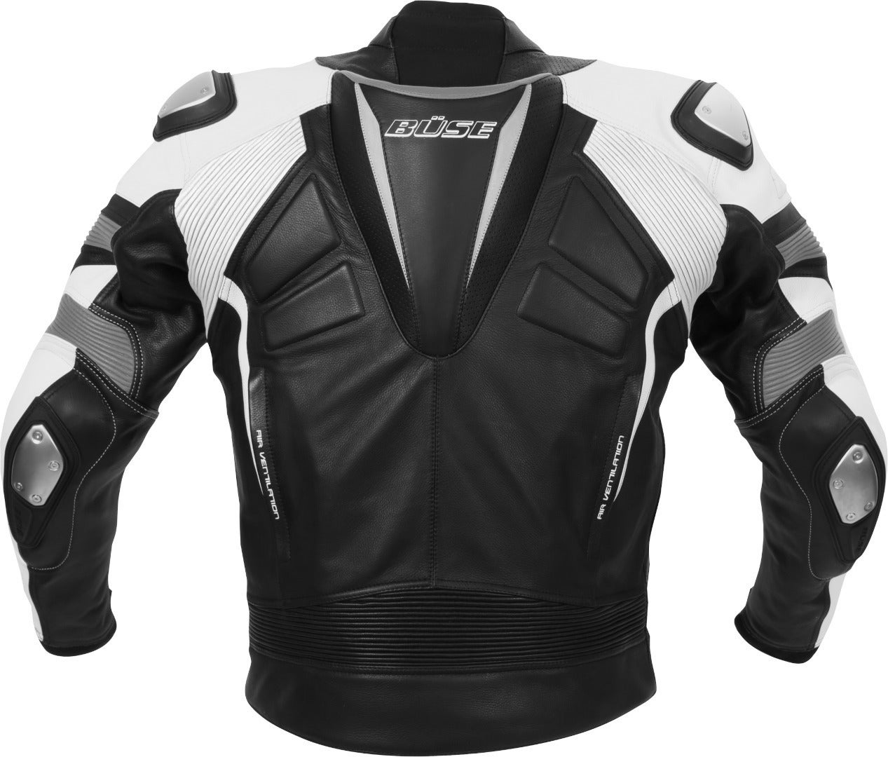 Büse Track Jaqueta de couro da motocicleta preto/branco 62 Figura 2