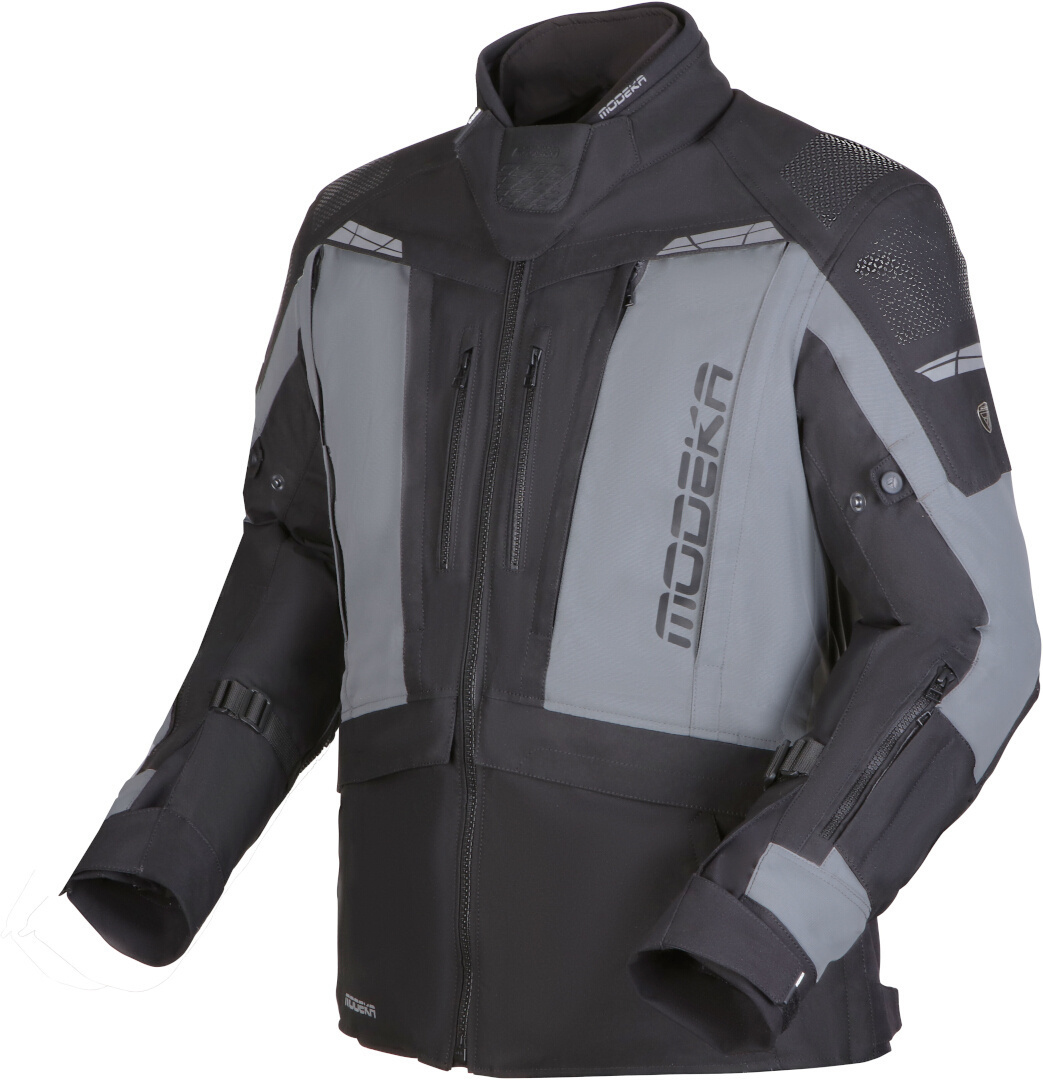 Modeka Hydron wasserdichte Motorrad Textiljacke schwarz/grau 3XL Abbildung 1