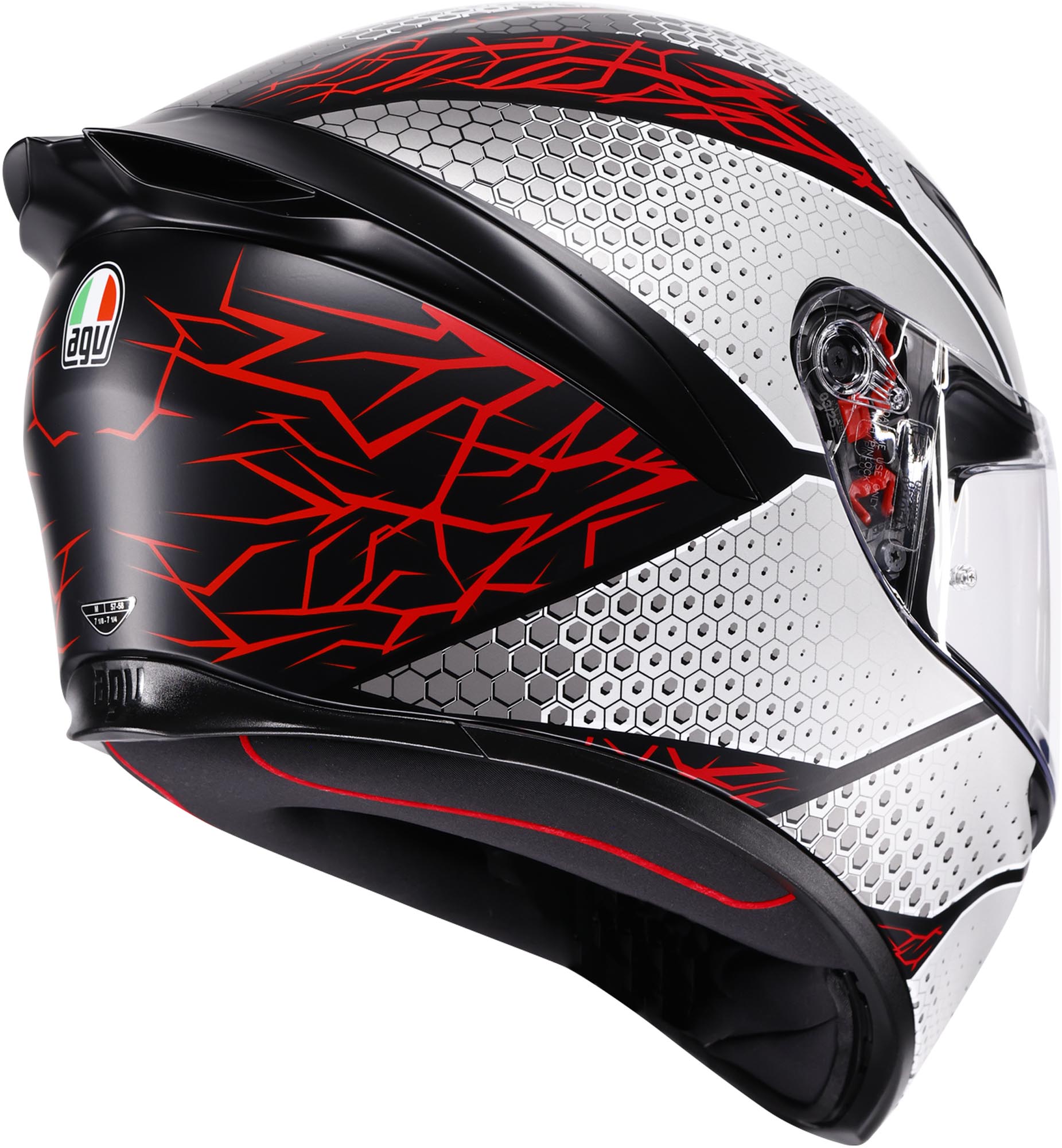 AGV K1 S Speedarmor Casco nero/grigio/rosso XS (53/54) Figura 6