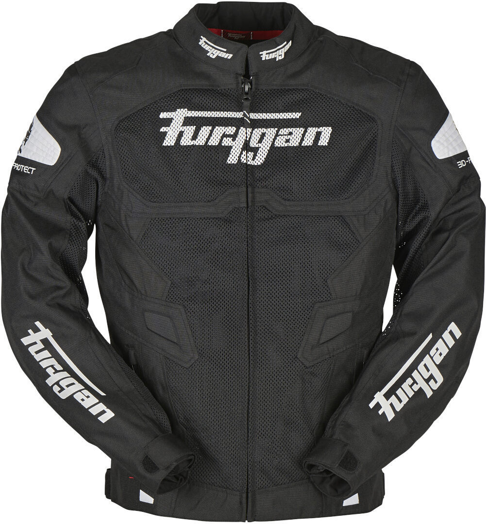 Furygan Atom Vented Motorrad Textiljacke schwarz/weiß M Abbildung 1