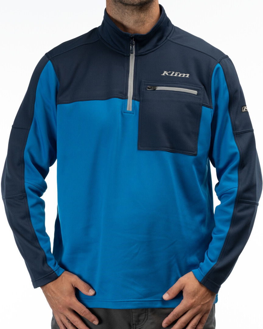 Klim Glacier Pullover con zip 1/4 Blu chiaro/blu scuro M Figura 1