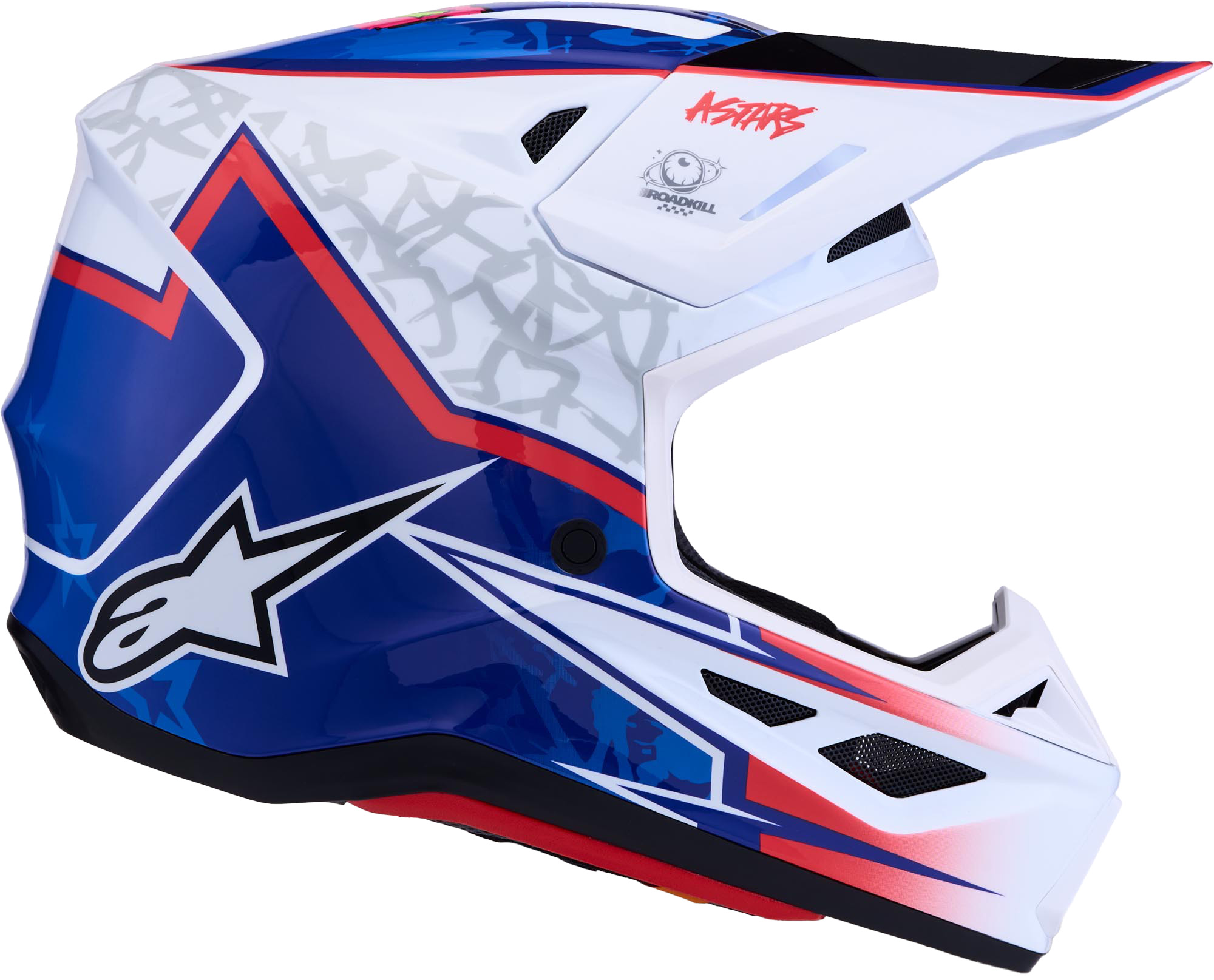 Alpinestars S-M7 Blaster Motocross čelada belo/modro/rdečo sijajno L (59/60) Slika 5