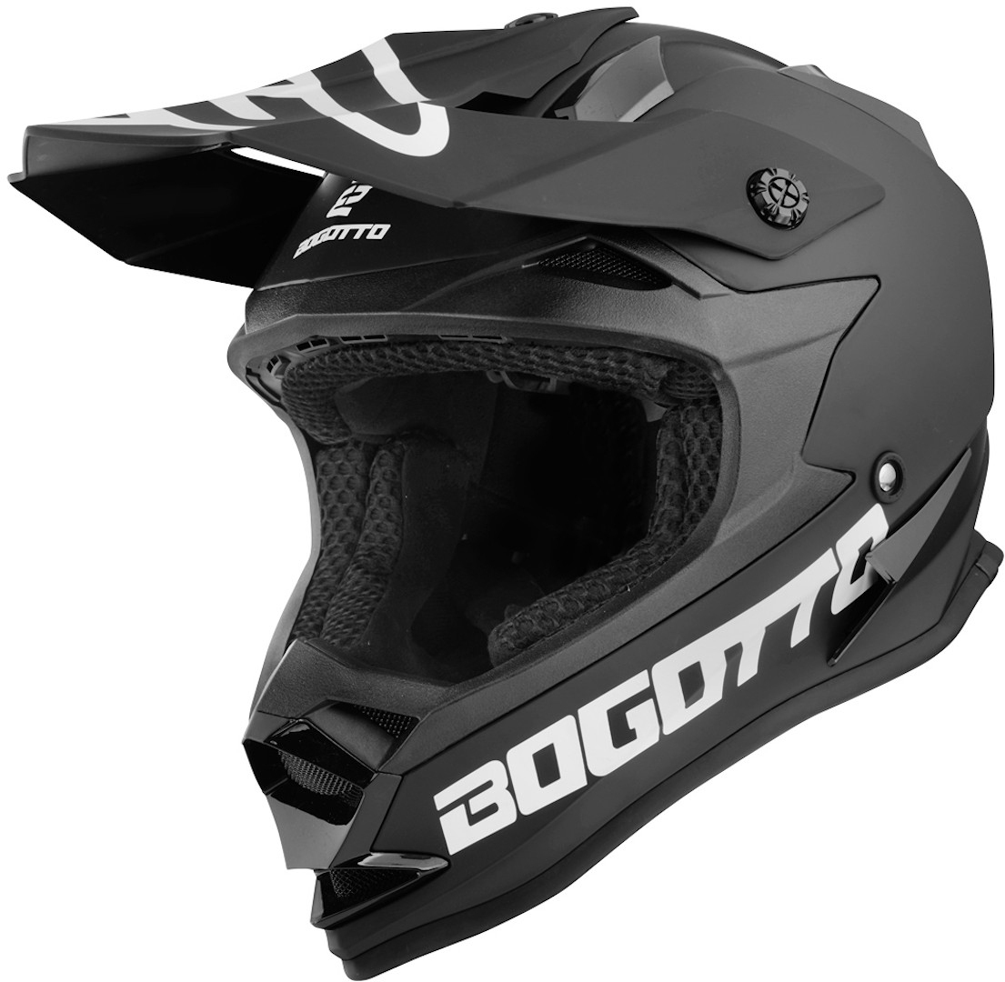 Bogotto V321 Solid Motocross Helmet black matt M Figure 1