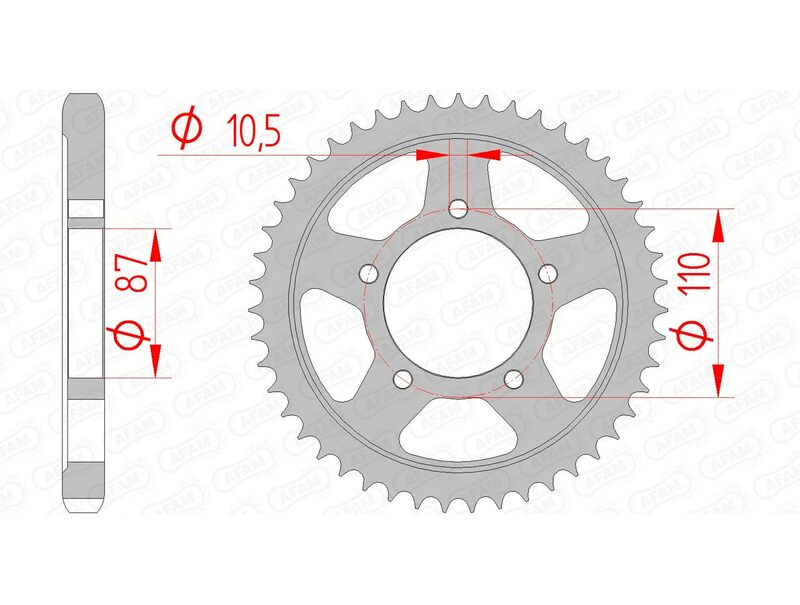 AFAM Couronne acier standard 14601 - 530 Figure 1