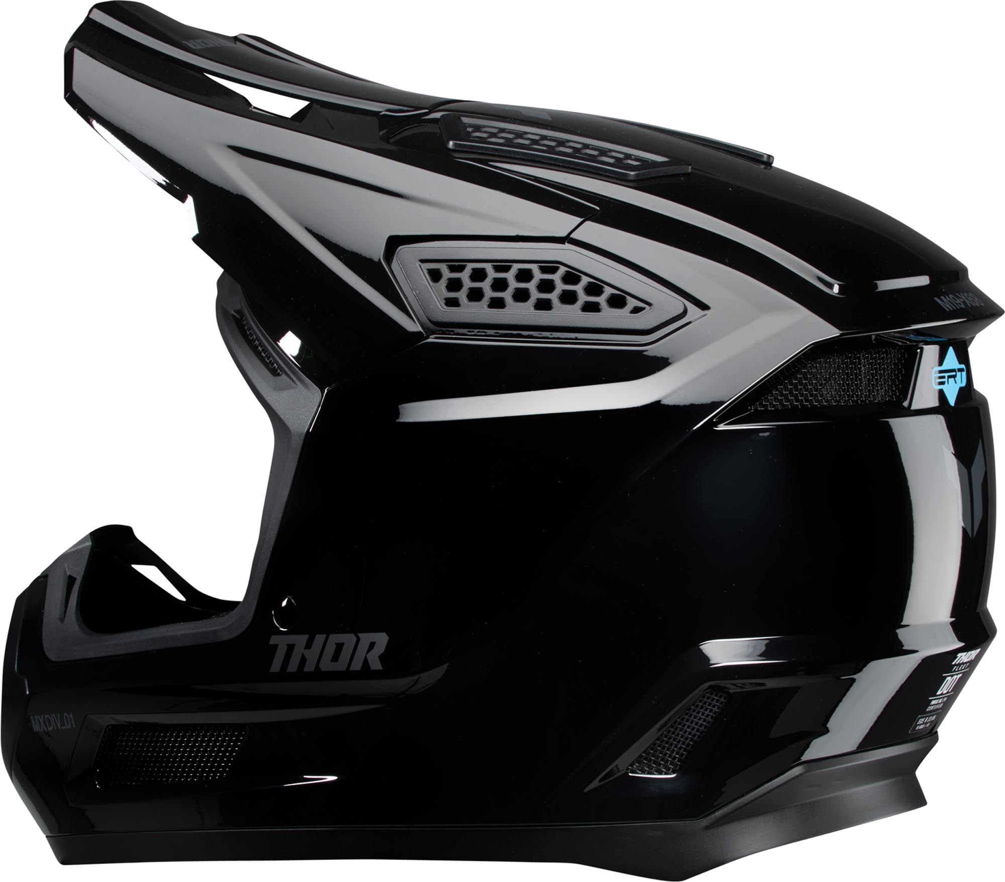 Thor Fleet Blackout Gloss Motocross Helmet XXL (62/63) Figure 2