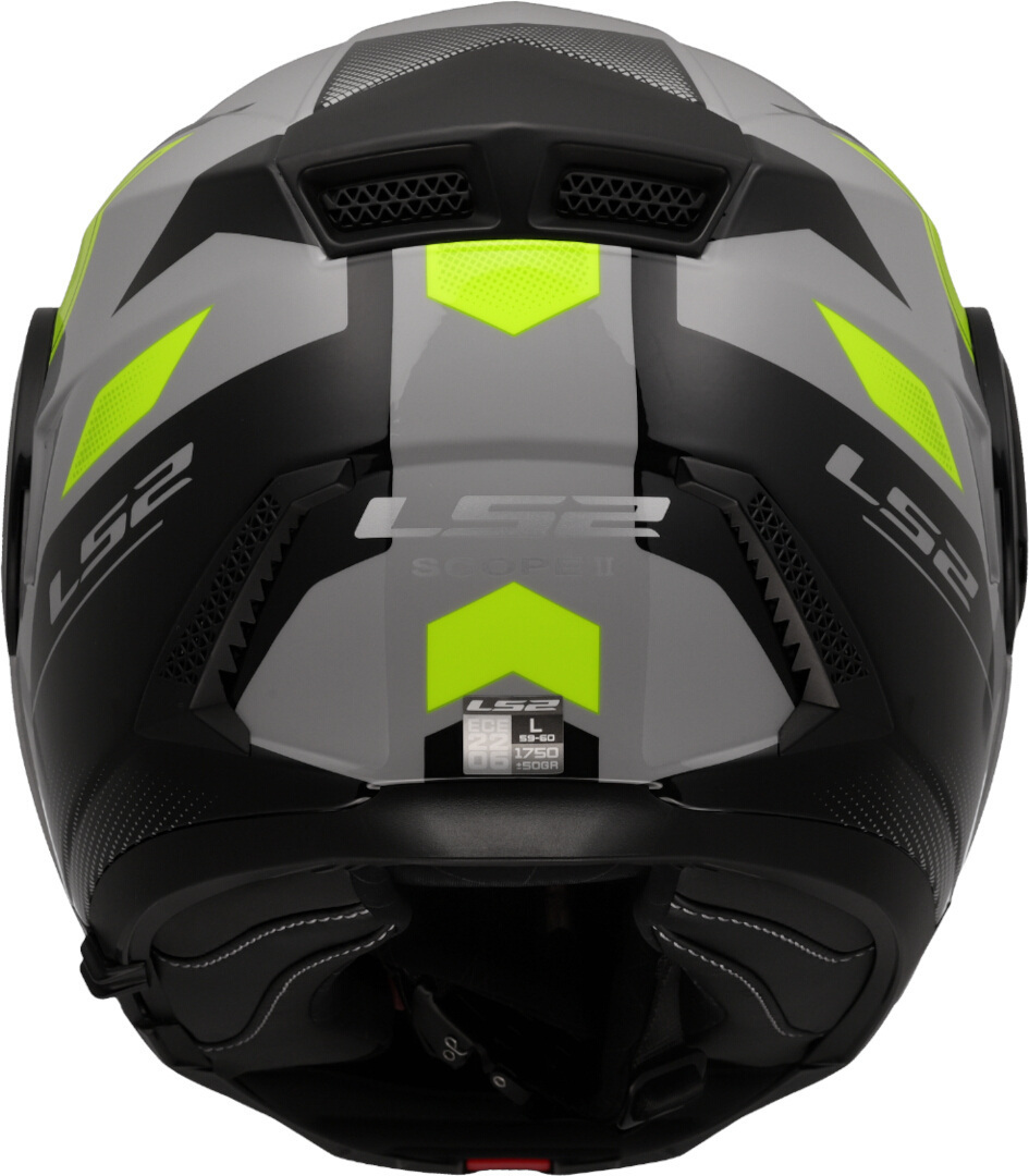LS2 FF902 Scope II Duria Casco Grigio/Giallo neon S (55/56) Figura 3
