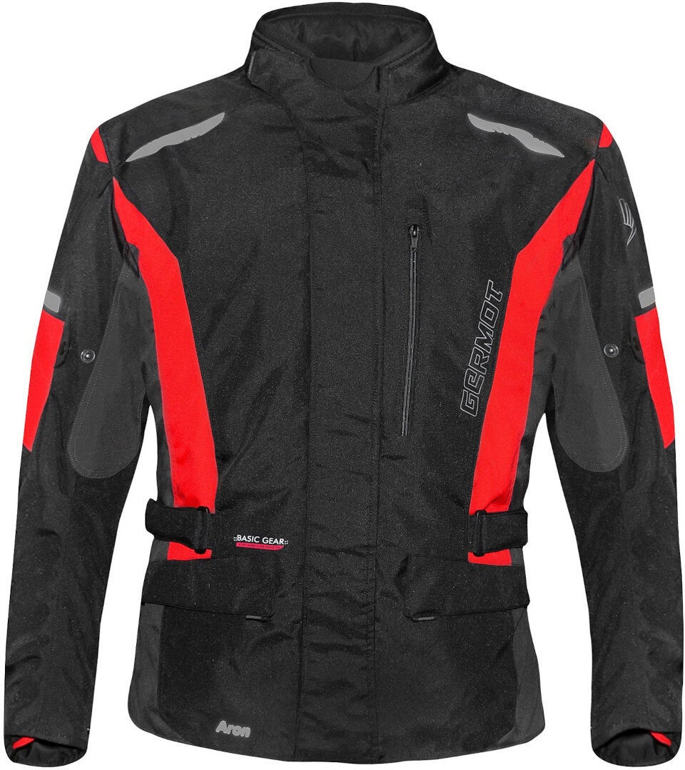 Germot Aron waterproof Motorcycle Textile Jacket black/red XXL Figure 1