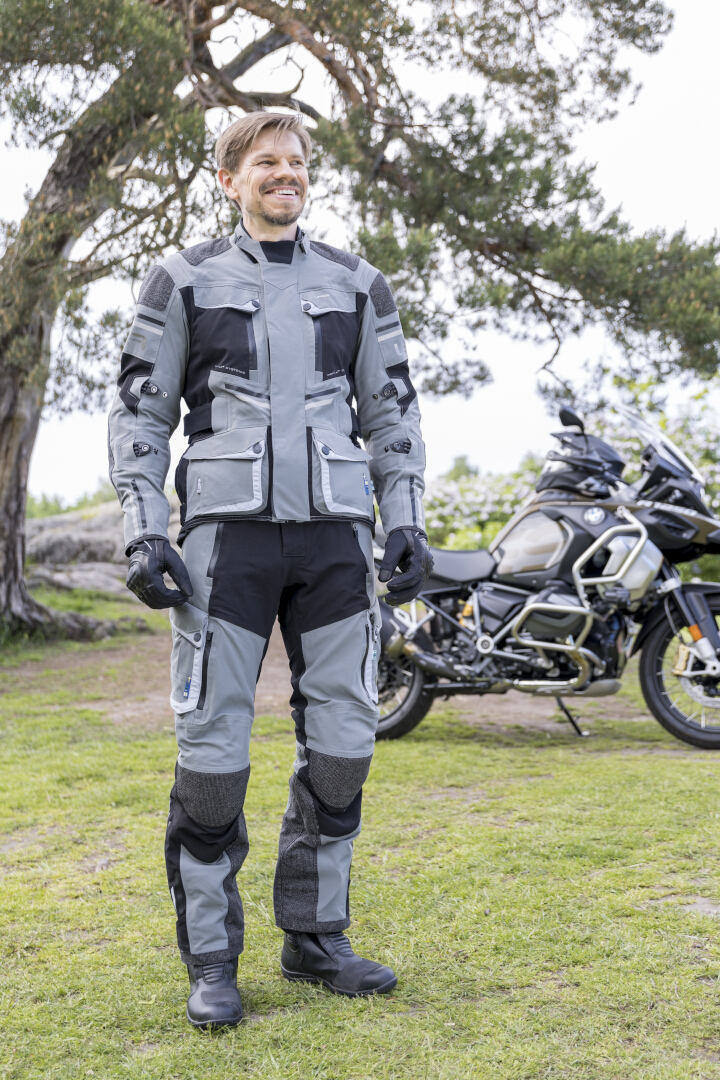 Lindstrands Sunne waterproof Motorcycle Textile Pants grey/black 62 L32 Figure 5