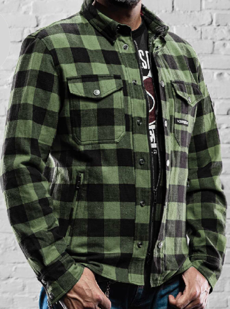 HolyFreedom Lumberjack Motorcycle Textile Jacket green L Figure 4